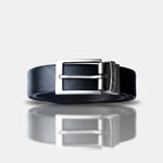 Load image into Gallery viewer, SILVER PLAIN BUCKLE DARK BROWN & BLACK BELT