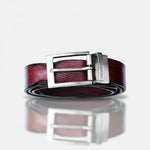 Load image into Gallery viewer, SILVER PLAIN BUCKLE HAMMERED WINE BELT