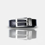 Load image into Gallery viewer, SILVER PLAIN BUCKLE HAMMERED GREY BELT