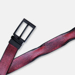 Load image into Gallery viewer, MATTE BLACK PLAIN BUCKLE HAMMERED WINE BELT