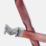 Load image into Gallery viewer, GREY LOGO BUCKLE HAMMERED TAN BELT
