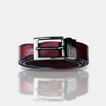 Load image into Gallery viewer, GLOSSY BLACK PLAIN BUCKLE HAMMERED WINE BELT