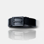 Load image into Gallery viewer, MATTE BLACK PLAIN BUCKLE DARK BROWN & BLACK BELT