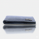 Load image into Gallery viewer, CROCO HORIZONTAL WALLET GREY