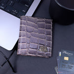 Load image into Gallery viewer, CROCO VERTICAL WALLET SLATE GREY