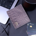 Load image into Gallery viewer, CROCO HORIZONTAL WALLET SLATE GREY
