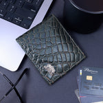 Load image into Gallery viewer, CROCO HORIZONTAL WALLET TEAL