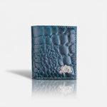 Load image into Gallery viewer, CROCO VERTICAL WALLET TEAL