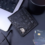 Load image into Gallery viewer, CROCO HORIZONTAL WALLET BLACK