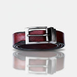 Load image into Gallery viewer, GREY PLAIN BUCKLE HAMMERED WINE BELT