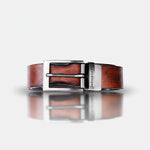 Load image into Gallery viewer, GREY PLAIN BUCKLE HAMMERED TAN BELT