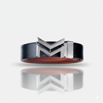 Load image into Gallery viewer, GREY LOGO BUCKLE LIGHT BROWN & BLACK BELT