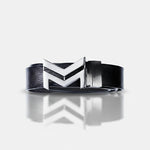 Load image into Gallery viewer, GREY LOGO BUCKLE HAMMERED GREY BELT
