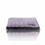Load image into Gallery viewer, CROCO HORIZONTAL WALLET SLATE GREY