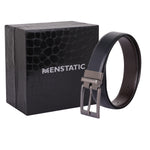 Load image into Gallery viewer, GREY PLAIN BUCKLE BLUE &amp; DARK BROWN BELT
