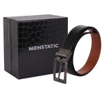 Load image into Gallery viewer, BLACK PLAIN BUCKLE LIGHT BROWN &amp; BLACK BELT
