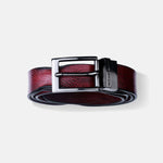 Load image into Gallery viewer, GLOSSY BLACK PLAIN BUCKLE HAMMERED WINE BELT