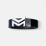 Load image into Gallery viewer, GREY LOGO BUCKLE DARK BROWN &amp; BLACK BELT
