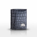Load image into Gallery viewer, CROCO VERTICAL WALLET BLACK