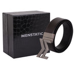 Load image into Gallery viewer, SILVER LOGO BUCKLE DARK BROWN &amp; BLACK BELT
