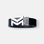 Load image into Gallery viewer, SILVER LOGO BUCKLE DARK BROWN &amp; BLACK BELT