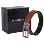 Load image into Gallery viewer, SILVER PLAIN BUCKLE LIGHT BROWN &amp; BLACK BELT
