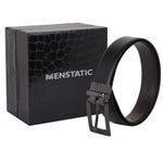 Load image into Gallery viewer, BLACK PLAIN BUCKLE DARK BROWN &amp; BLACK BELT
