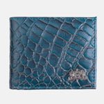 Load image into Gallery viewer, CROCO HORIZONTAL WALLET TEAL