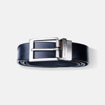 Load image into Gallery viewer, SILVER PLAIN BUCKLE HAMMERED BLUE BELT