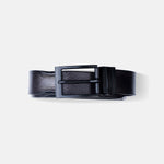Load image into Gallery viewer, MATTE BLACK PLAIN BUCKLE HAMMERED GREY BELT