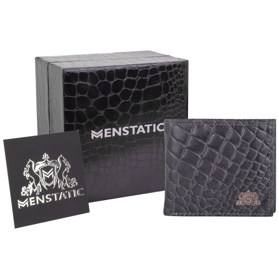 CROCO HORIZONTAL WALLET GREY