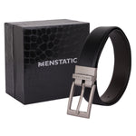 Load image into Gallery viewer, SILVER PLAIN BUCKLE DARK BROWN &amp; BLACK BELT
