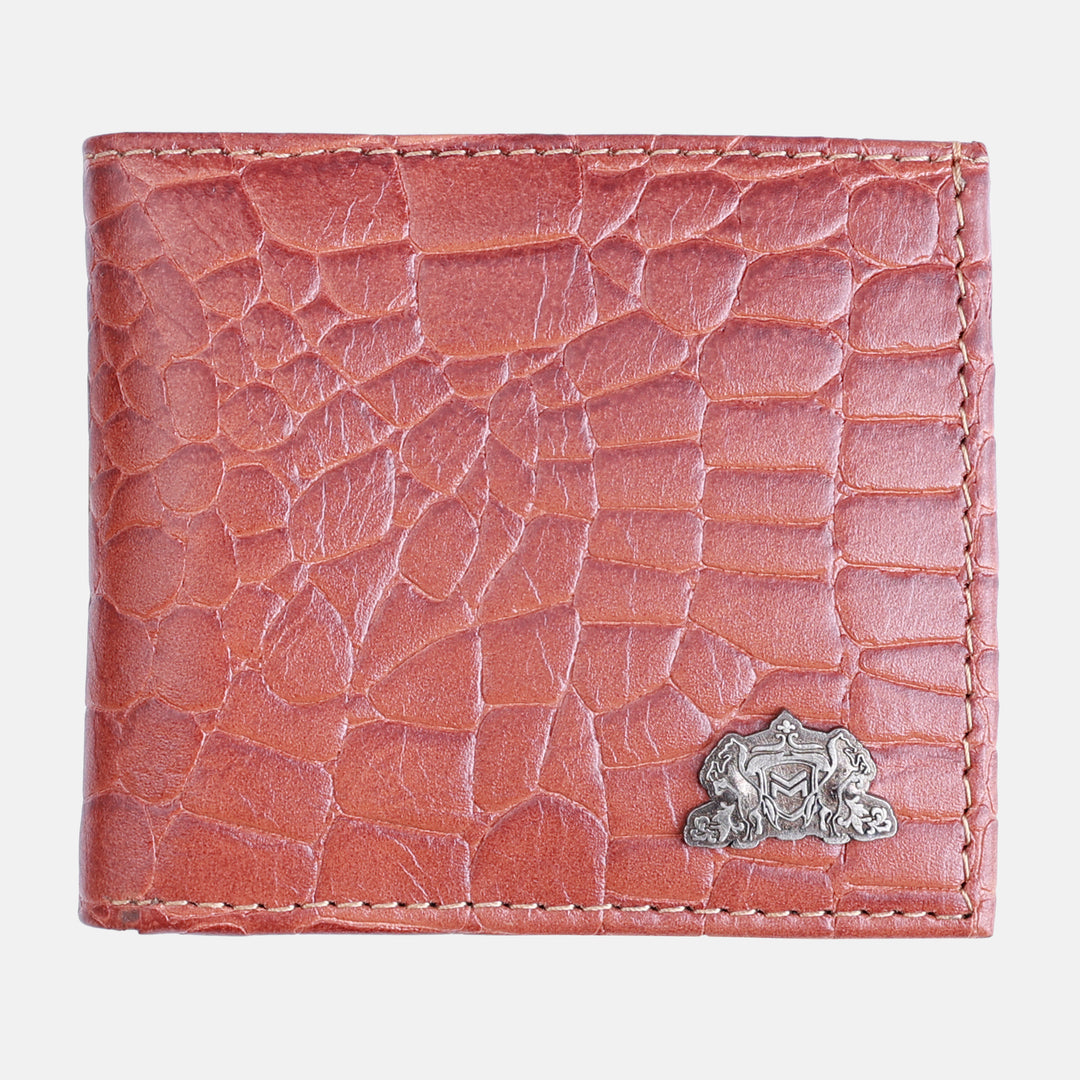 CROCO HORIZONTAL WALLET TAN