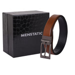 Load image into Gallery viewer, GREY PLAIN BUCKLE BLUE &amp; LIGHT BROWN BELT
