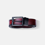 Load image into Gallery viewer, MATTE BLACK PLAIN BUCKLE HAMMERED WINE BELT