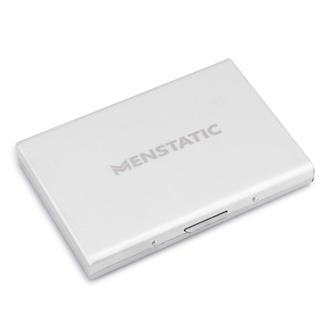 SILVER PUSH BUTTON METAL CARD HOLDER