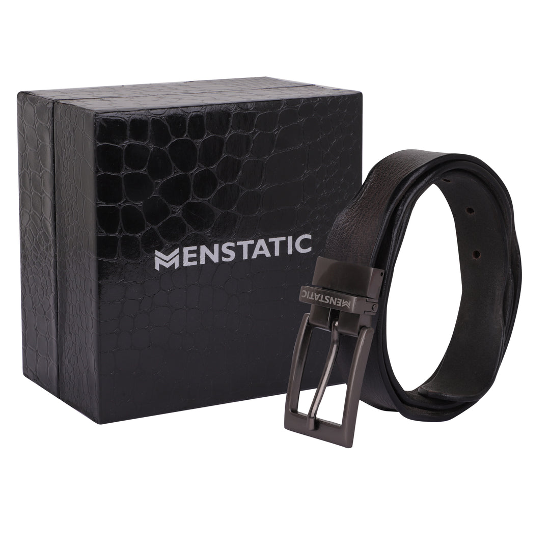 GREY PLAIN BUCKLE HAMMERED GREY BELT