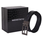 Load image into Gallery viewer, GREY PLAIN BUCKLE HAMMERED BLUE BELT

