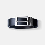 Load image into Gallery viewer, SILVER PLAIN BUCKLE DARK BROWN &amp; BLACK BELT