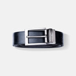 Load image into Gallery viewer, GREY PLAIN BUCKLE CROCO DARK BROWN &amp; BLACK BELT