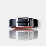 Load image into Gallery viewer, GLOSSY BLACK PLAIN BUCKLE LIGHT BROWN &amp; BLACK BELT
