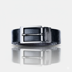 Load image into Gallery viewer, GLOSSY BLACK PLAIN BUCKLE CROCO DARK BROWN &amp; BLACK BELT