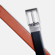 GREY PLAIN BUCKLE LIGHT BROWN & BLACK BELT