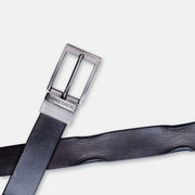 GREY PLAIN BUCKLE HAMMERED GREY BELT