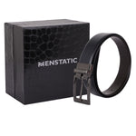 Load image into Gallery viewer, BLACK PLAIN BUCKLE BLUE &amp; DARK BROWN BELT

