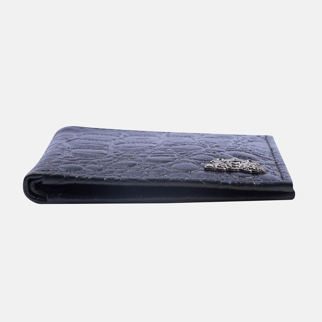 CROCO HORIZONTAL WALLET BLACK