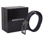 Load image into Gallery viewer, BLACK PLAIN BUCKLE HAMMERED BLUE BELT
