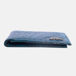 Load image into Gallery viewer, CROCO HORIZONTAL WALLET TEAL
