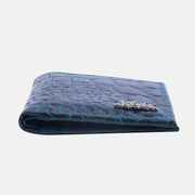 CROCO VERTICAL WALLET TEAL