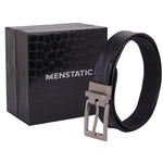 Load image into Gallery viewer, SILVER PLAIN BUCKLE HAMMERED BLUE BELT
